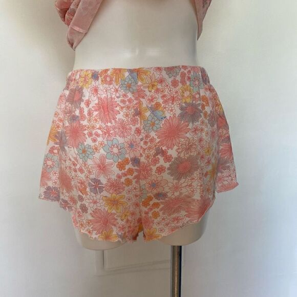 Lauren Conrad Pajama Short set Floral Vintage Daisy - Picture 7 of 11